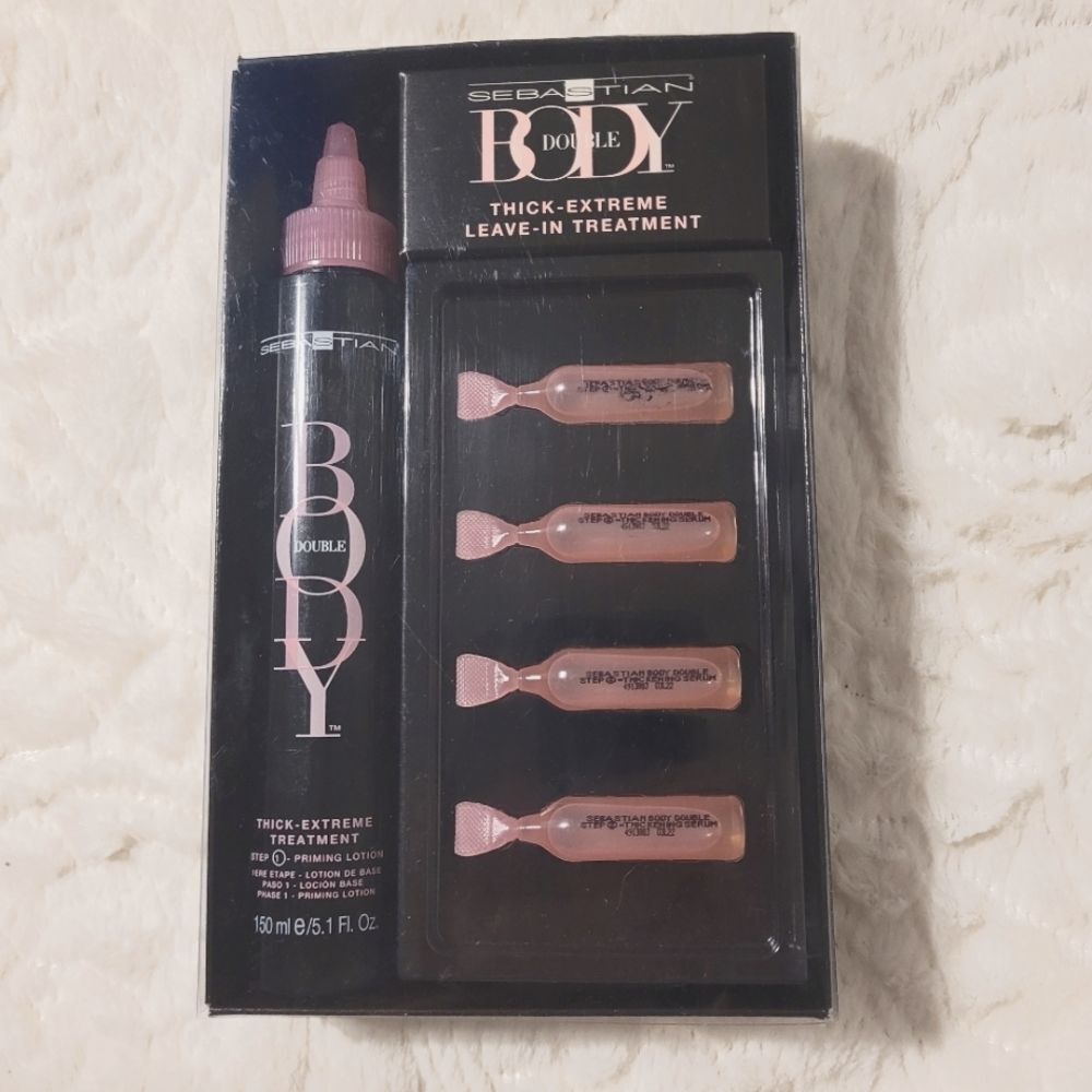 Sebastian Double Body Thick Extreme Leave In 2 Step Treatment Kit 5 Piece New